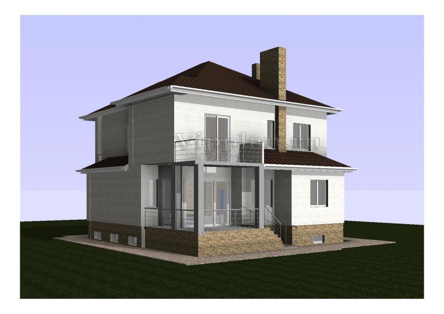 Проект жилого дома с цокольным этажом