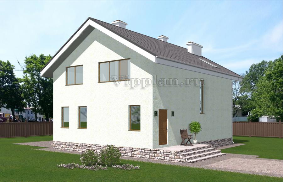 Проект небольшого одноэтажного жилого дома с мансардой