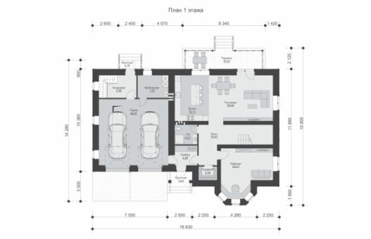 Двухэтажный дом с подвалом, гаражом со смотровой ямой и террасой